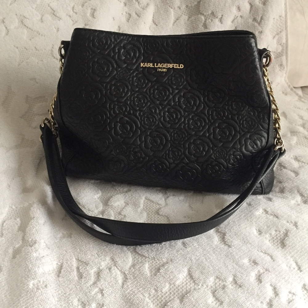 Karl Lagerfeld Embossed Leather Bag